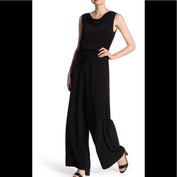 Vince Camuto Jumpsuit Cowl Neck Romper Pants black - Picture 4 of 7